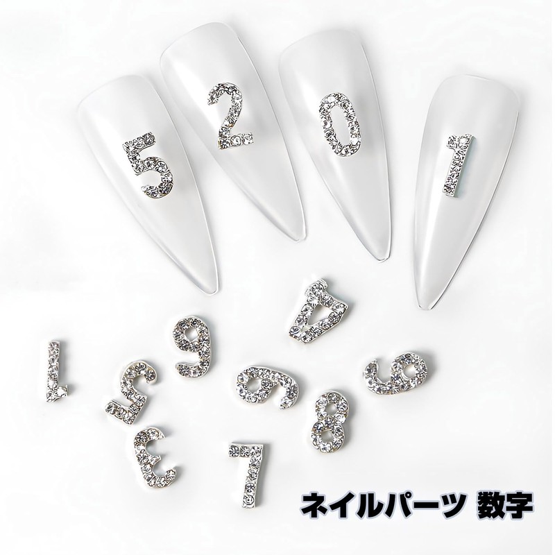 Chisafly Nail Parts Alphabet Initial Numbers Small Alphabet A-Z Numbers