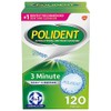 Polident 3 Minute Triple Mint Antibacterial Denture Cleanser Effervescent Tablets,