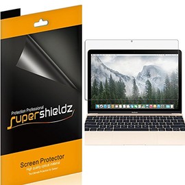 [3-Pack] Supershieldz- Anti-Glare & Anti-Fingerprint (Matte) Screen Protector Shield for MacBook 12 inch with Retina Display (2015 Version) + Lifetime Replacements Warranty- Retail Packaging