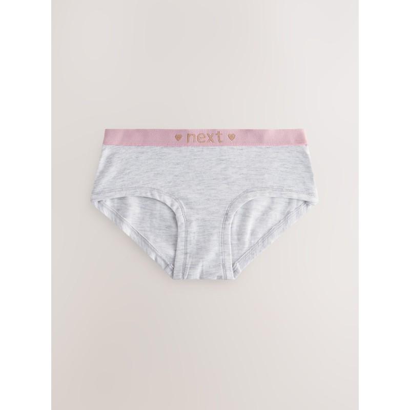 NEXT Hipster Briefs 7 Pack, Pink/Grey