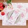 Solino Home Pink Floral Print Placemats 14 x 19 Inch