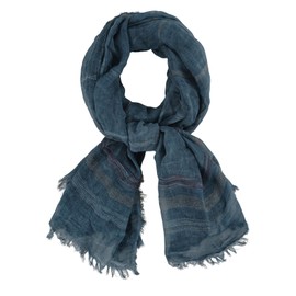 DAMILY 190 x 90 cm Men's Scarf Cotton Mixed Scarf Retro Autumn Winter Fashion Long Neckerchief Men's Scarf, navy