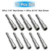 Teocpai 10PCS Magnetic Nut Driver Set for Impact Drill, 1/4''
