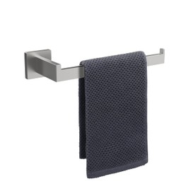 UOZVIE Bathroom Accessories Hand Towel Holder - Brushed Nickel Towel Holder SUS304 Stainless Steel Bathroom Hardware Square Wall Mounted Towel Rack, UOBH-304-7