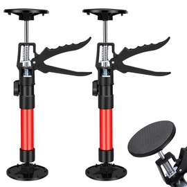 2Pack Adjustable Support Pole (Retractable from 12" to 24"), Cabinet Jacks for Installing Cabinets, Steel 3rd Hand Support System, Support Rod for Jacks Cargo Bars Drywalls, Supports up to 180 lbs