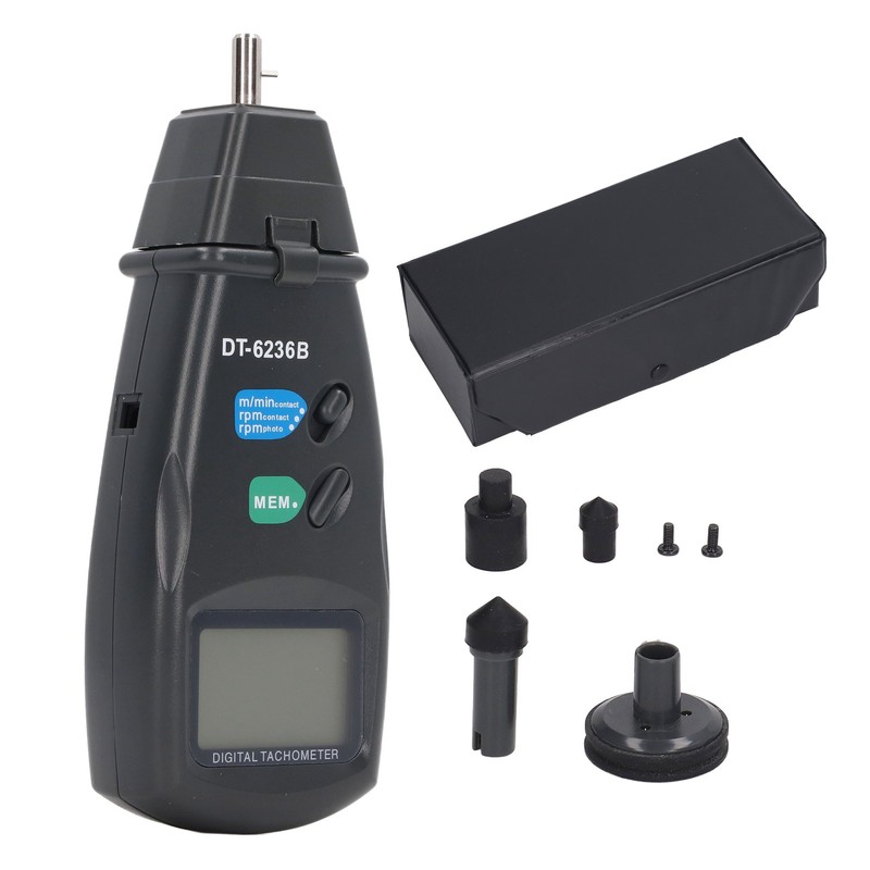 LCD Contact RPM Tachometer Photoelectric Non Contact Motor Tachometer Measuring