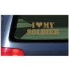 I Love My Soldier Vinyl Sticker Decal 2 Lines Gold