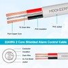 MOOKEERF 22 AWG 2 Conductor Stranded Shielded Plenum Cable 50FT