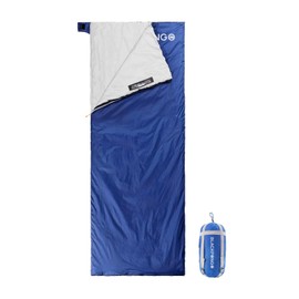 Blackpongo Ultralight Sleeping Bag - Envelope Lightweight Portable, Waterproof, Comfort with Compression Sack - Great for 3 Season Traveling, Camping, Hiking