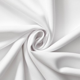 Twill Woven Fabric Drapery Soft 60" Inches by The Yard (1 Yard, White)