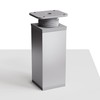 MFV1-AL Furniture Feet, Colour: Aluminium, Square Profile: 40 mm x