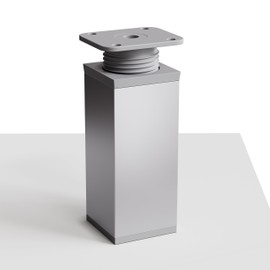 MFV1-AL Furniture Feet, Colour: Aluminium, Square Profile: 40 mm x 40 mm