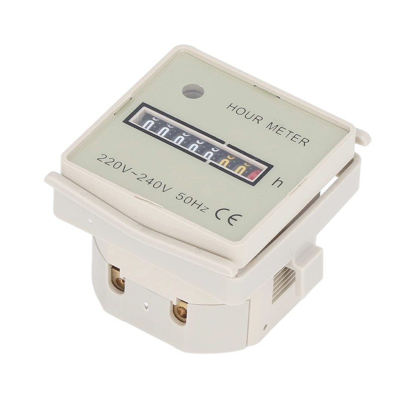 Hour Meter Beige 240V Counter 0 99999H59M 220 Measuring Meter