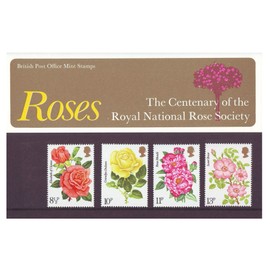 1976 Roses-The Centenary of The National Rose Society Mint Stamps Presentation Pack