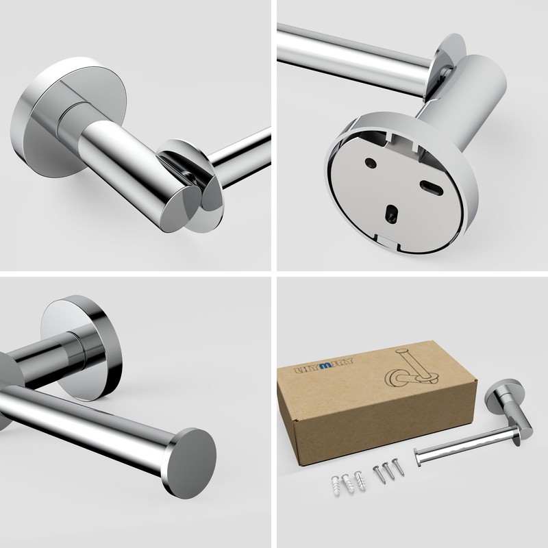 Toilet Paper Holder Chrome Horizontal&Vertical 180 Degree Rotatable Three-Position Adjustable
