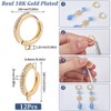 SUNNYCLUE 1 Box 12Pcs Real 18K Gold Plated Earring Hooks