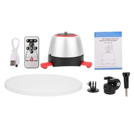 PULUZ Electronic 360 Degree Rotation Panoramic Tripod Head with Control Remote Tray (Red)
