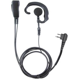 Pryme® LMC-1EH03 Pro-Grade Commercial Lapel Mic w/Soft Hook Earphone - Fits: Motorola Radios w/2-pin Side Connector