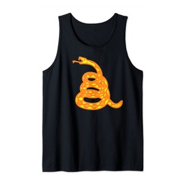 Orange Yellow Gadsden Snake Flag Rattlesnake Flag Modern Tank Top