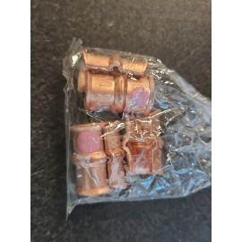 BURNDY 5pcs - Burndy Copper Compression Connection, YC2L12, Thin Wall C-Tap, Pink Die