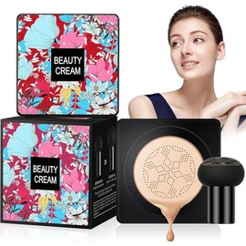 CC Creme BB Cream,Lquida Fundacin, Mushroom Head Air Cushion, Base de Maquillaje de Brillo Color Reparacin,Larga Duracin, Hidratante Permeable...     
