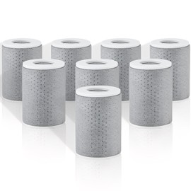 8PCS Filtros de Repuesto para ECYWE Filtro de Agua Dura para Cocina Grifos,Fibra de Carbono Filtro de Agua,Filtración de Sedimentos de Alta Densidad,E
