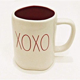 Rae Dunn by Magenta Ceramic Valentines Mug with Red Interior | Inscribed: XOXO