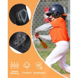 Runhit Boys Cup Underwear for Baseball Football, Youth Compression Shorts with Soft Protective Athletic Cup Boxer Brief for Lacrosse Hockey (2 Pack, White, L)