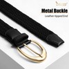 JASGOOD Braided Stretchy Belts for Women Casual Woven Elastic Belt