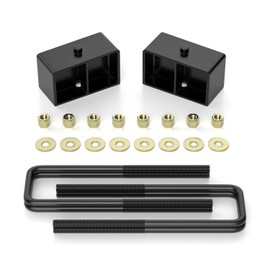 3 inch Rear Lift Blocks Compatible with Chevy Silverado 1500 Sierra 1500, 3" Rear Leveling Kit for 1999-2023 Silverado 1500 Sierra 1500 with Extended Square U-Bolts