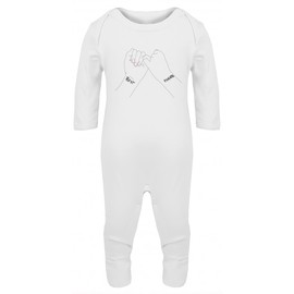 Hippowarehouse Pinky Promise Best Friends Baby Romper All in one Piece Unisex White