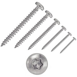 50 x Round Head Chipboard Screws with Reinforced Head 4.0 x 60 mm