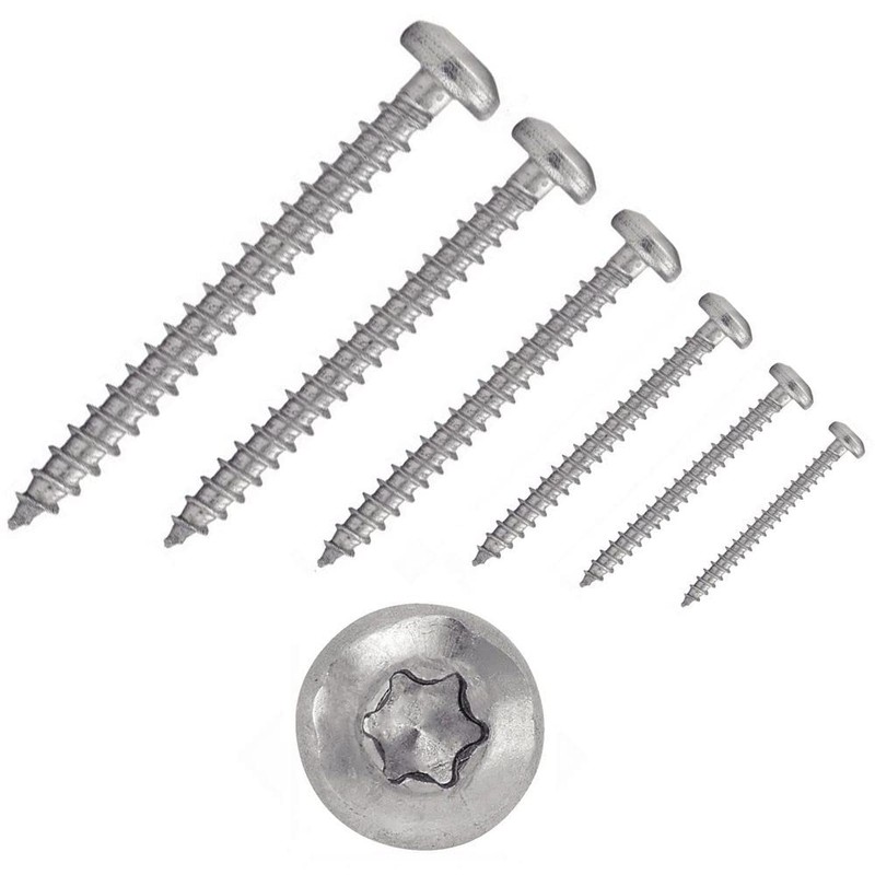 50 x Round Head Chipboard Screws with Reinforced Head 4.0