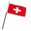 TRADEWINDS Switzerland 4"x6" Flag Desk Table Stick (sewn edges)