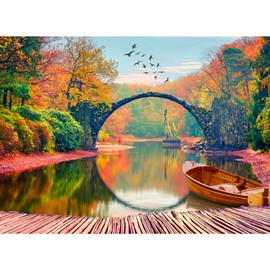 Enovoe Puzzles for Adults 1000 Pieces - Featuring Kromlau Park - Challenging and Educational Masterpieces Puzzle for Kids - Large, 27" x 20" - Premium Christmas Jigsaw Puzzles 1000 Pieces for Adults