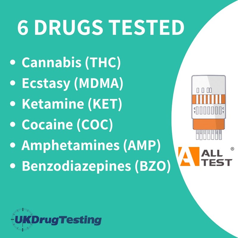 Urine Drug Testing Kits - 6 Panel Party/Festival Combination (5