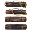Leather Knife Roll Storage Bag, Elastic and Expandable 10 Pockets,