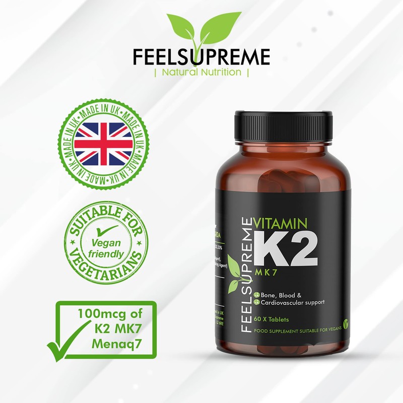 Vitamin K2 MK7 100mcg 60 High Strength Tablets 2 Months