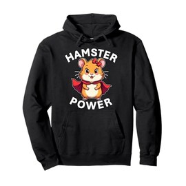 Cute Hamster Power Girl Furry Friend Superhero Pullover Hoodie