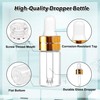 Comrzor 100 Pack 3ml Clear Glass Dropper Bottles with 4