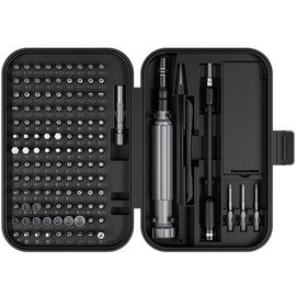 XYAJUANG 150 In 10Screwdriver Set, Precision Maintenance Screwdriver Set, ， 117Magnetic CR-V Batch Heads, For Repair Phone,Laptop,Watch,Camera Etc (150IN1-Black)