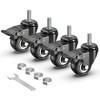 HOLKIE Stem Caster Wheels 2 inch Total Locking Casters Set