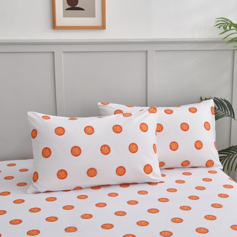 Chezmoi Collection 4-Piece Kids/Teens Sports Sheet Set - Soft Microfiber