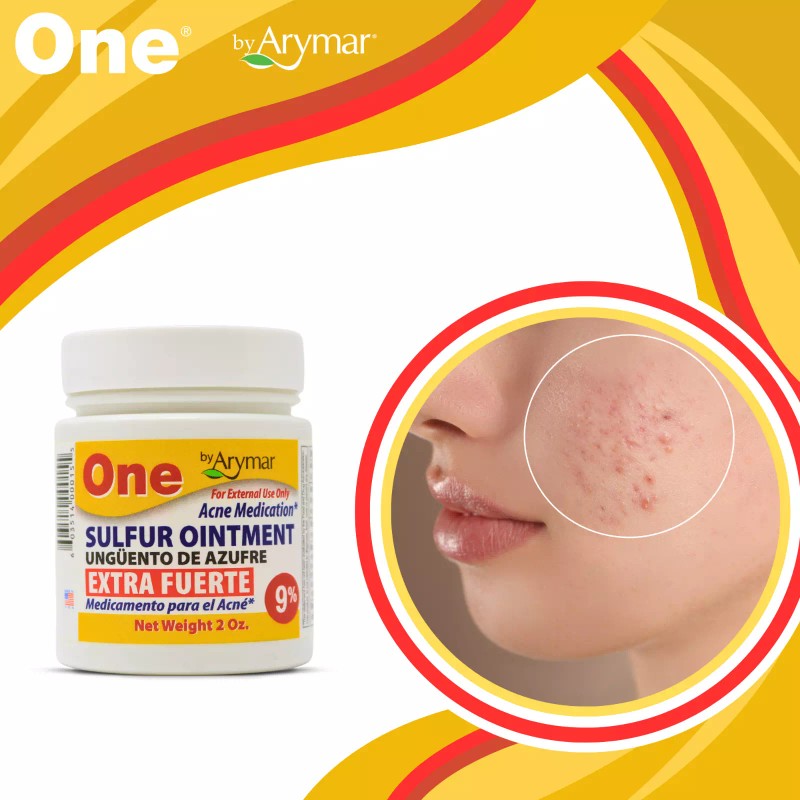 Arymar 9% Sulfur Ointment, Acne Spot Treatment for Face &