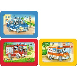 Ravensburger Children's Puzzle - 05630 Animals in Use - 3 x 6 Pieces Frame Puzzle for Children from 2.5 Years, Earth Tones or Natural Tones