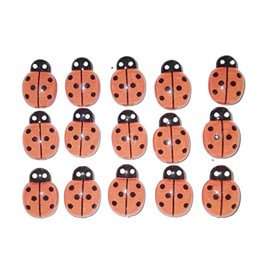 LADY BUG Insect Thumb Tacks - Set of 15 Handmade Decorative Push Pins CUTE