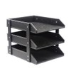UnionBasic PU Leather Stackable Office File Document Tray Case Rack