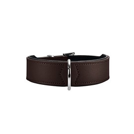 Hunter Hundehalsband Basic, 47-54 cm, brown/black