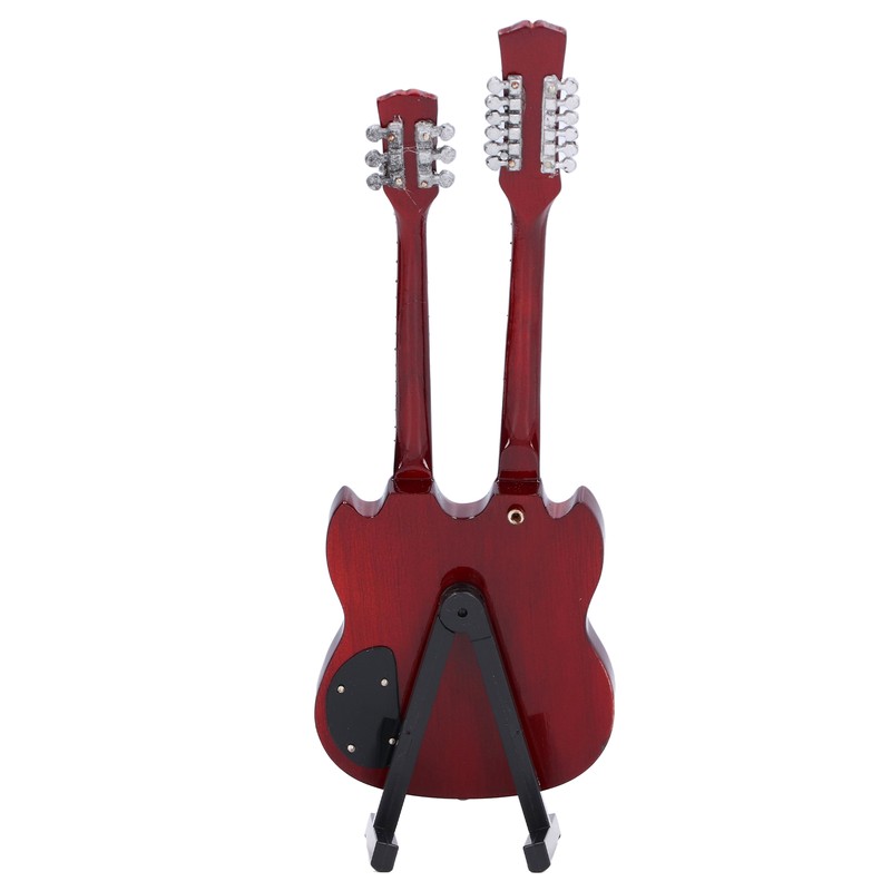 Wooden Miniature Guitar Elegant Mini Electric Guitar Musical Instrument Model
