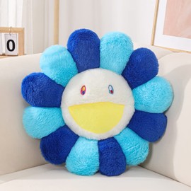FIONOUT Flower Pillow,Flower Shaped Throw Pillow,Flower Face Floor Cushions Floor Pillow,Colorful Sunflower Plush Pillow,Cute Room Decor Decorative Pillows for Sofa Bedroom Car(40cm/15.7in)
